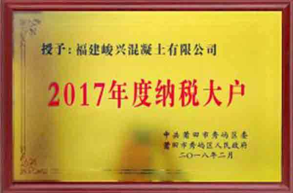 2017年度納稅大戶